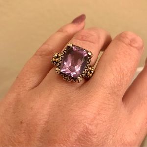 Barbara Bixby Sterling Silver 18K Amethyst Ring